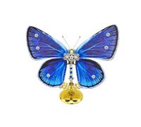 3D Metal Puzzle Butterfly Model Kit, 100PCS DIY Steampunk Mechanical Celastrina Argiolus Butterfly Model with Adjustable Wings, Unique Desk Creative Art Decorations Gift for Adults