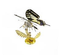 3D Metal Puzzle Butterfly Model Kit, 100PCS DIY Steampunk Mechanical Papilio Xuthus Butterfly Model with Adjustable Wings, Unique Desk Creative Art Decorations Gift for Adults