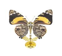 3D Metal Puzzle Butterfly Model Kit, 100PCS DIY Steampunk Mechanical Peacock Eye Butterfly Model with Adjustable Wings, Unique Desk Creative Art Decorations Gift for Adults