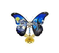 3D Metal Puzzle Butterfly Model Kit, 100PCS DIY Steampunk Mechanical Starry Night Butterfly Model with Adjustable Wings, Unique Desk Creative Art Decorations Gift for Adults