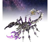 3D Metal Puzzle Construction Kit for Adults,Scorpion King Kit,DIY Mechanical Scorpion Assembly Craft Kit, for Adults Teens Birthday Gift for Children 454pcs.(Purple)
