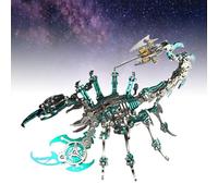 3D Metal Puzzle Construction Kit for Adults,Scorpion King Kit,DIY Mechanical Scorpion Assembly Craft Kit, for Adults Teens Birthday Gift for Children 454pcs.(Green)