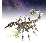 3D Metal Puzzle Construction Kit for Adults,Scorpion King Kit,DIY Mechanical Scorpion Assembly Craft Kit, for Adults Teens Birthday Gift for Children 454pcs.(Gold)