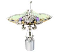 3D Metal Puzzle Devil Beam for Adults, DIY Mechanical Steampunk Metal Construction Kit with Radiant Eyes and Translucent Wings, Creative Desktop Gift (422 Pieces)