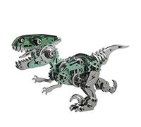 3D Metal Puzzle for Adults, 160PCS Metal Velociraptor Puzzle Building Set, DIY Assembly Mechanical Dinosaur Collectible Decoration Gift for Home Office