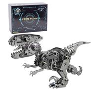 3D Metal Puzzle for Adults, 160PCS Metal Velociraptor Puzzle Building Set, DIY Assembly Mechanical Dinosaur Collectible Decoration Gift for Home Office