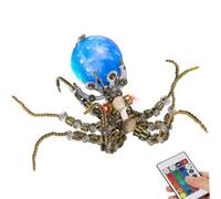 3D Metal Puzzle for Adults, 2400 Pieces Mechanical Octopus Model Kits DIY Assembly Steampunk 3D Puzzle Metal Kits to Build