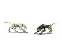 3D Metal Puzzle for Adults, 306PCS DIY Mechanical Leopard Puzzle Building Set, High-Difficulty Engineering Crafts for Home Office Decor & Gift