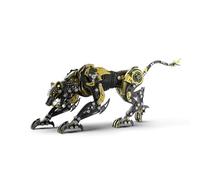 3D Metal Puzzle for Adults, 3D Full-Metal Mechanical Leopard Model Kit with Dynamic Limbs and Tail, Ideal for Gifts and Decorations (506PCS/Black Gold)