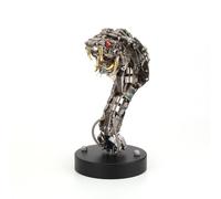 3D Metal Puzzle for Adults, Mechanical Mecha Half-Body Serpent Statue DIY Assembly Model Kit, Handmade Stainless Steel Puzzle Brain Teaser Craft Decoration Gift (400+Pieces)