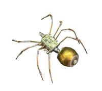 3D Metal Puzzle Insect Model Kit, 102PCS 3D Cyberpunk DIY Mechanical Catcher Spider Building Kit, Unique Desk Creative Art Decorations Gift for Adults