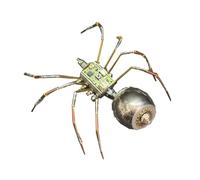3D Metal Puzzle Insect Model Kit, 102PCS 3D Cyberpunk DIY Mechanical Catcher Spider Building Kit, Unique Desk Creative Art Decorations Gift for Adults
