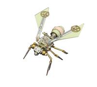 3D Metal Puzzle Insect Model Kit, 112PCS 3D Cyberpunk DIY Mechanical Pulse Cutter Insect Building Kit, Unique Desk Creative Art Decorations Gift for Adults