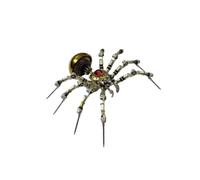 3D Metal Puzzle Insect Model Kit, 130PCS DIY Steampunk Mechanical Spider Model Kit with Movable Joints, Creative Desk Art Decorations for Office & Home