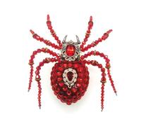 3D Metal Puzzle Insect Model Kit, 260PCS 3D Cyberpunk DIY Mechanical Crystal Red Spider Music Box Building Kit, Unique Desk Creative Art Decorations Gift for Adults