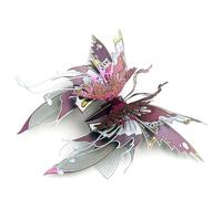 3D Metal Puzzle Insect Model Kit, 50PCS DIY Laser-Cut Assembly Puzzle Mechanical Butterfly Model, Unique Desk Creative Art Decorations Gift for Adults