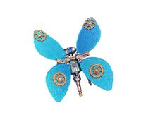 3D Metal Puzzle Insect Model Kit, 97PCS 3D Cyberpunk DIY Mechanical Scaled Wing Floating Butterfly Building Kit, Unique Desk Creative Art Decorations Gift for Adults