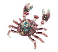 3D Metal Puzzle Kit Crab - 666PCS Mechanical Marine Organism Crab DIY Assembly Animal Puzzle Model Decor Gift for Home/Office/Shelf(Pink)