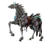 3D Metal Puzzle Mechanical Horse Model Kit, 1500+PCS Steampunk Creature DIY Assembly Puzzle with Movable Details, Creative Gift for Adults & Teens, Collectible Gift Decor