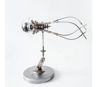 3D Metal Puzzle Mechanical Jellyfish, DIY Steampunk Bionic Oceanic Creature Metal Assembly Model with LED Lights, STEM Educational Gifts & Creative Desk Ornament (Kit Version/247PCS)