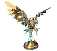 3D Metal Puzzle Model for Adults, Steampunk Mechanical Eagle Model Kit with LED Lights, Jigsaw Assembly Kit, Engineering Crafts for Home Office Decor & Gift, 650PCS