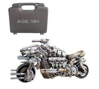 3D Metal Puzzle Model Kit, Desperate Pursuit Motorcycle 3D Mechanical DIY Assembly Craft Kit, 3D Jigsaw Puzzle for Adults Teens to Build - 600+ Pieces