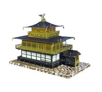 3D Metal Puzzle Model Kit - DIY Golden Pavilion Temple Building Set for Fans of Japanese Architecture & Culture, Laser-Cut Miniature Landmark - No Glue Required