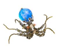 3D Metal Puzzle Model Kit, Mechanical Octopus Bracket Jigsaw Puzzle with 2400 PCS, Perfect DIY Gift with Colorful Lights for Adults