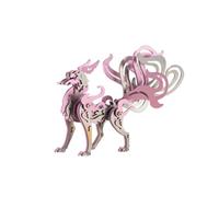 3D Metal Puzzle Mythical Beasts Model Kit, 85PCS 3D Assembly Mechanical Nine-Tailed Fox Building Kit, Unique Desk Creative Art Decorations Gift for Adults