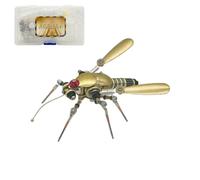 3D Metal Puzzle Steampunk Mosquito Model Kit, Mechanical Brass Insect DIY Assembly Craft, Collectible Metal Puzzles for Adults Home Office Decor (90PCS)
