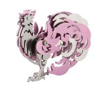 3D Metal Puzzle Zodiac Model Kit, 45PCS 3D Assembly Mechanical Rooster Building Kit, Unique Desk Creative Art Decorations Gift for Adults