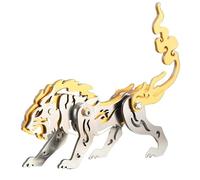 3D Metal Puzzle Zodiac Model Kit, 50PCS 3D Assembly Mechanical Tiger Building Kit, Unique Desk Creative Art Decorations Gift for Adults