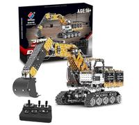 3D Metal Puzzles, 3D Metal Mechanical 2.4G 12CH RC Excavator Construction Vehicle Assembly Model Kit, Creative Desktop Ornament for Art Enthusiasts (2546PCS)