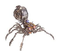 3D Metal Puzzles, 3D Metal Mechanical Spider DIY Steampunk Assembly Model Kit, Creative Desktop Ornament for Art Enthusiasts (203PCS)
