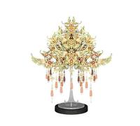 3D Metal Puzzles 3D Metal Model Kit, Traditional Chinese Crown, Gold-plated Chinese Style(DEEP MOON)