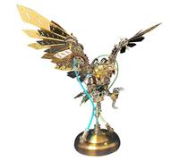 3D Metal Puzzles Animal Model Kits, 650PCS Steampunk Cyberpunk Metal Mechanical Eagle Building Set with LED Light, Creative Decorations for Office & Home