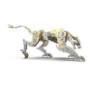 3D Metal Puzzles for Adults, 3D Metal Mechanical Leopard Model Kit, Articulated Steampunk Animal Sculpture, Desktop Ornament Engineering Building Kit for Adults, 506PCS
