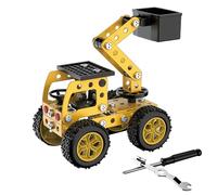 3D Metal Puzzles For Adults,Assembling Car Model Kits, DIY Assembling Construction Vehicle Crafts, For Adults, Home Decor Gifts For Teens.(Elevator)