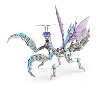 3D Metal Puzzles for Adults, Mantis Metal Model Kits, Mechanical Mantis Puzzle, DIY Assembly Metal Puzzle Kit for Room Decor, Christmas Birthday Gift Ideas (Purple)