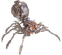 3D Metal Puzzles For Adults, Mechanical Metal Spider Model Kit,with Color Light,DIY Brain Teaser Assembly Model,for Adults Teenager Gift 375 Pcs.