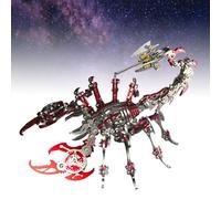 3D Metal Puzzles for Adults, Metal Scorpion Model Kit,Mechanical Metal Scorpion Assembly Craft DIY Kit, for Adults Teens Ideas Gifts 454 pcs.(Red)