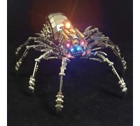 3D Metal Puzzles For Adults Spider Model Kits With Colorful Light,DIY Assembly Puzzles Model Crafts Brain Teaser,Desktop Gifts For Adults 375 Pcs.