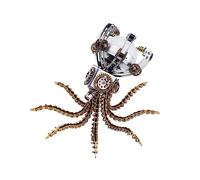 3D Metal Puzzles Mechanical Octopus Base Lamp - 1060PCS Steampunk Model Kit, DIY Metal Puzzle Jigsaw Assembly Kits, Desk Ornament Kit Craft Toys for Adults(Octopus/Lamp)