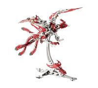 3D Metal Puzzles Phoenix Model Kit, 358PCS DIY Assembly Steampunk Metal Mechanical Ancient Chinese Beast Phoenix Model Kit with Movable Wing, Creative Desk Decorations for Office & Home