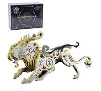 3D Metal Puzzles Tiger Model Kit, 92PCS DIY Assembly Steampunk Metal Mechanical Ancient Chinese Beast Bi'an Tiger Model Kit, Creative Desk Decorations for Office & Home