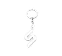 3D Metal S Car Keychain Key Chain Ring Keyring Key Holder Badge(Red)
