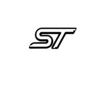 3D Metal ST Logo Car Steering Wheel Emblem Edge ST Sticker Accessories(White Steering)