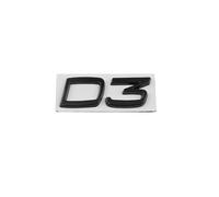3D Metal Titanium Emblems Car Body Chrome Decal Badge Sticker for Volvo S40 S60 S80 S90 XC40 XC60 XC90 V40 V60 V70 V90 C30 D2 D3 D4 D5 D6 D7,D3-gloss-black