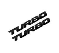 3D Metal Turbo Emblem car Badge Sticker for All of car Models (Black)