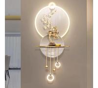 3D Metal Wall Art Decor - Luxury Welcome Wall Sculptures with LED Light for Living Room, Entryway, Office - Elegant Chinese Hanging Painting